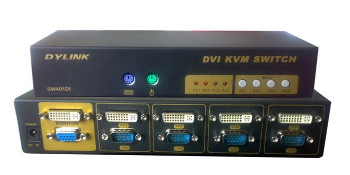 Dvi & Vga Dual Monitor Kvm Switch